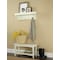Alaterre Furniture Shaker Cottage Tray Shelf Coat Hook with Bench Set, Ivory ASCA0309IV - alternate 2